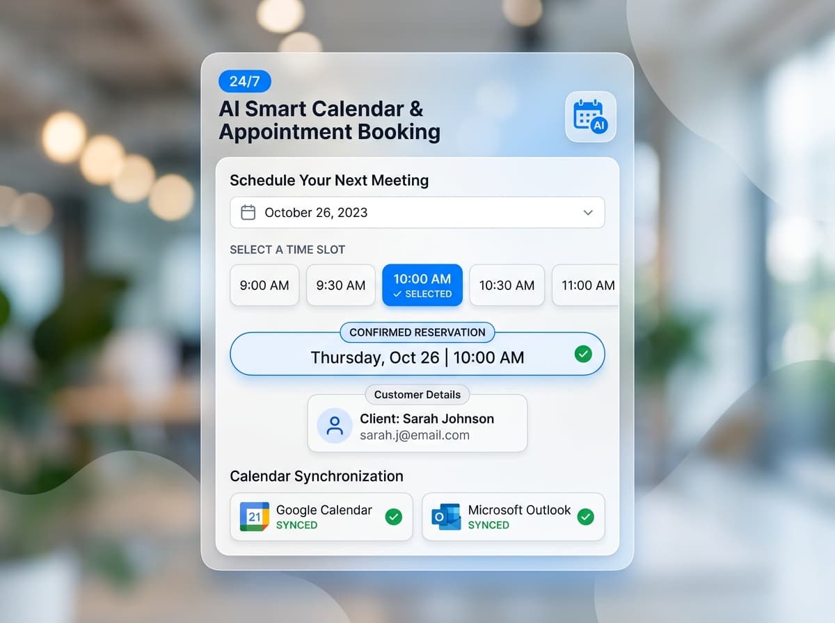 AI Smart Calendar and Appointment Booking Preview